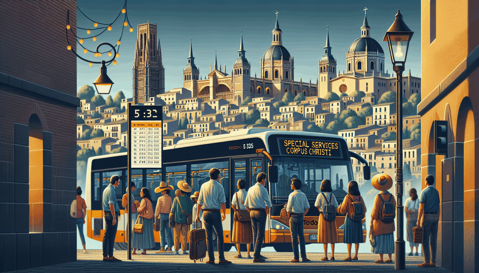 Toledo activa este viernes los servicios especiales de autobús con motivo de la Semana del Corpus Christi