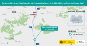 Transportes aprueba el proyecto para construir un paso superior para fauna en la A-4 en Almuradiel