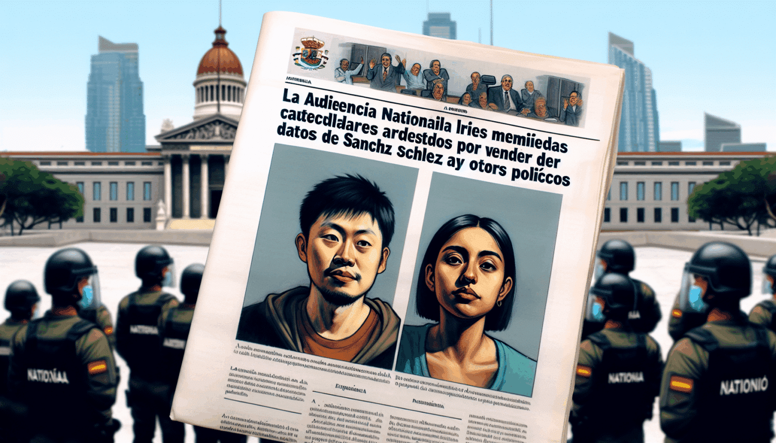 <p><strong>"La Audiencia Nacional libera con medidas cautelares a los dos arrestados por vender datos de Sánchez y otros políticos"</strong></p> 6
