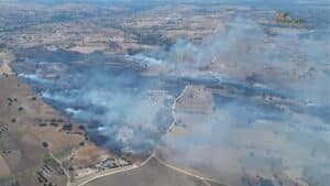 Asciende a Nivel 1 un incendio forestal originado en Méntrida (Toledo)