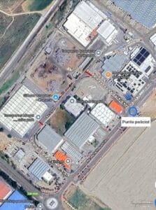 El Ayuntamiento de Azuqueca limita el tráfico en la zona más próxima a la nave del polígono Ródano incendiada