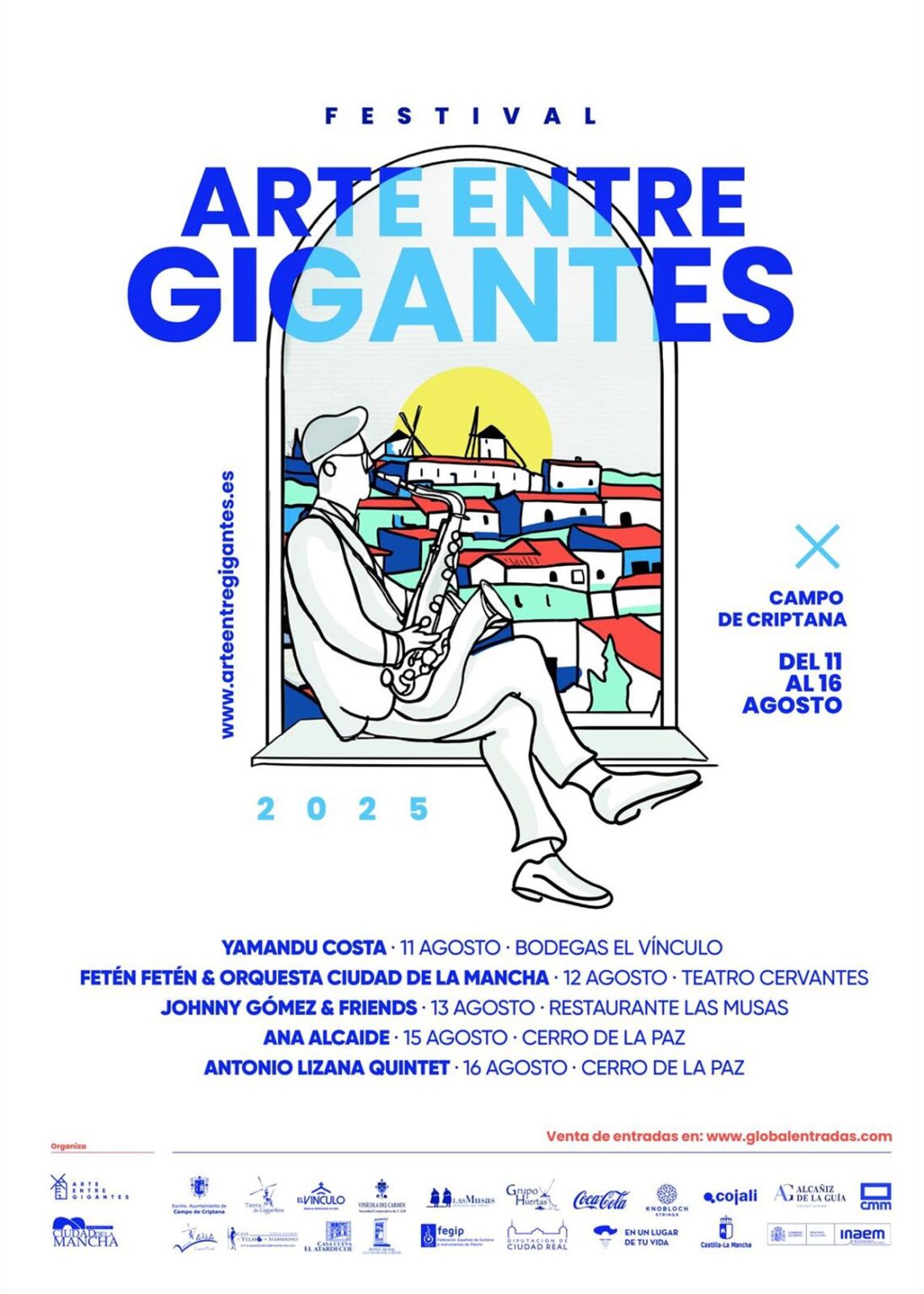El Festival Arte Entre Gigantes llenará de música Campo de Criptana reuniendo a grandes figuras de música internacional