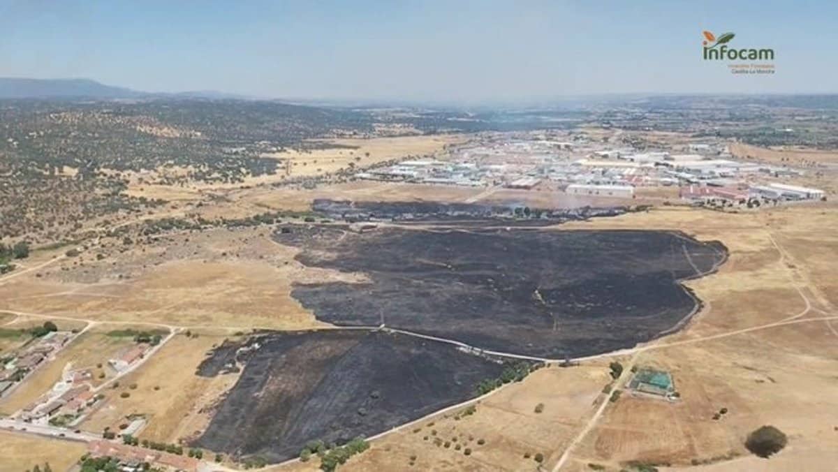 Extinguido el fuego declarado en Gamonal (Toledo), en el que llegaron a participar 11 medios