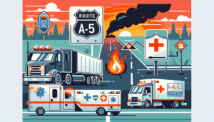 Hospitalizado el camionero del incedio que ha causado la interrupción de tráfico en la A-5