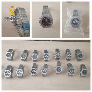 Guardia Civil interviene relojes de gama alta falsificados por valor de 240.000 euros en Albacete