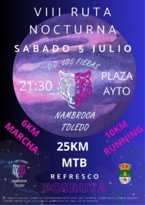 La Ruta Nocturna de Nambroca alcanza este sábado su octava edición con pruebas de mtb, running y marcha