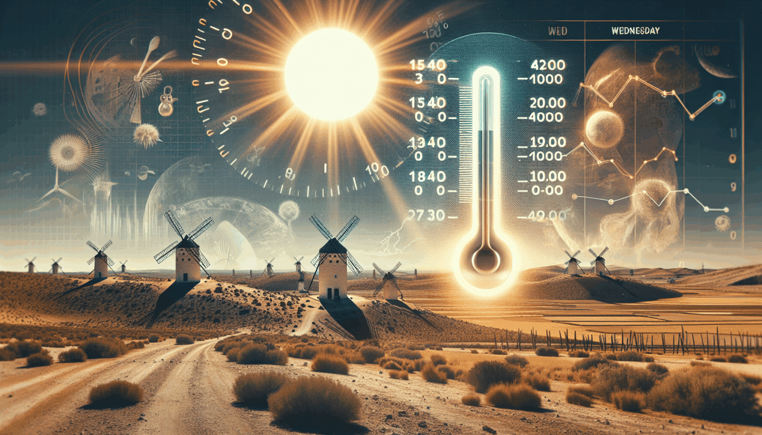 Previsión meteorológica para este miércoles en Castilla-La Mancha: continúan las temperaturas significativamente altas