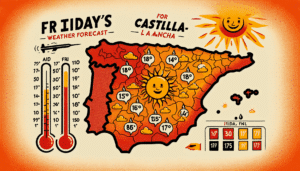Previsión meteorológica para este viernes en Castilla-La Mancha: Temperaturas altas en gran parte de la Comunidad