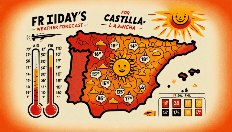Previsión meteorológica para este viernes en Castilla-La Mancha: Temperaturas altas en gran parte de la Comunidad