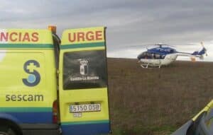 Trasladan al hospital de Toledo a un trabajador que ha caído desde una altura de ocho metros en Ocaña