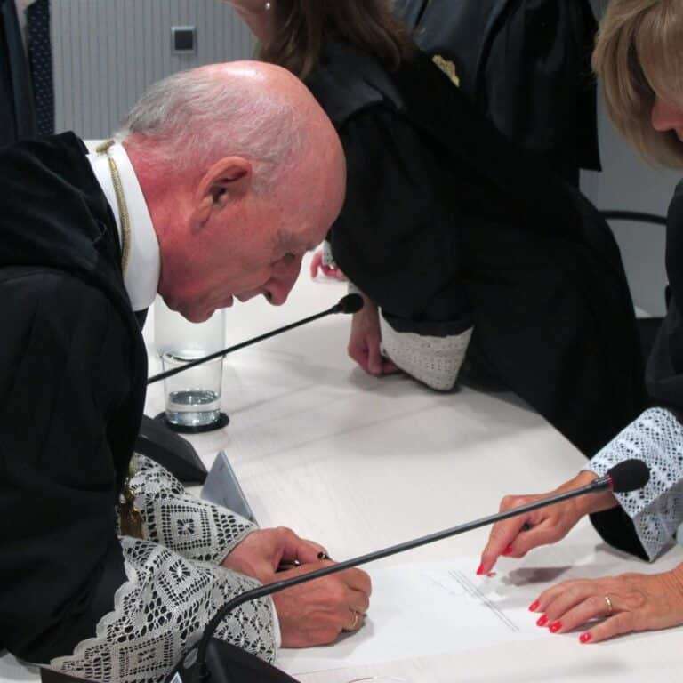 El expresidente del TSJCM Vicente Rouco toma posesión como magistrado de la Sala de Apelaciones de la Audiencia Nacional