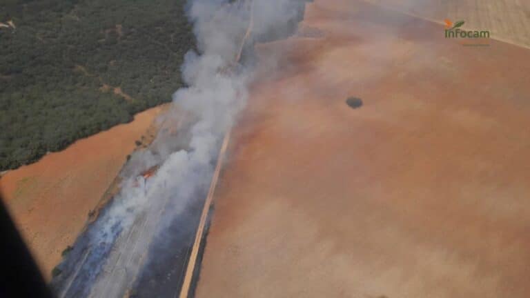 El incendio en Yebes que ha obligado a la suspensión del tránsito de AVE, pasa a Nivel 0