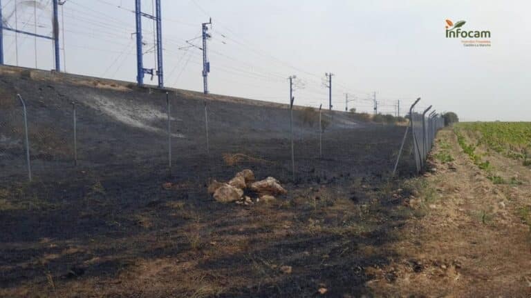 Extinguido el incendio en Yebes que ha obligado a la suspensión del tránsito de AVE