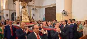 Inauguración de la Nueva Imagen de Nuestra Señora de las Virtudes en Santa Cruz de Mudela junto a Miguel Ángel Valverde y el Obispo Gerardo Melgar