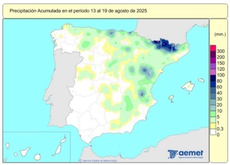 Las lluvias acumuladas en el oeste de C-LM se sitúan por encima de lo normal
