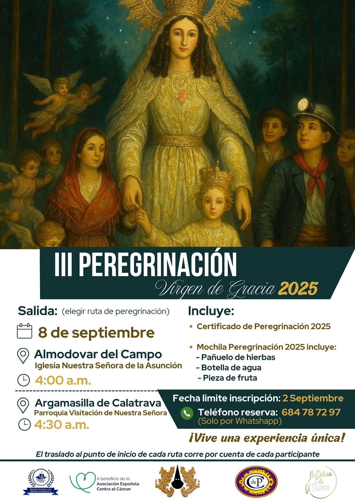Puertollano facilitará transporte gratuito para la III peregrinación a la 'Virgen de Gracia' 1