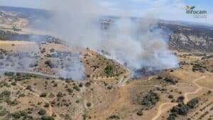 Servicios de extinción de C-LM trabajan para extinguir los incendios declarados en Hellín y Loranca de Tajuña