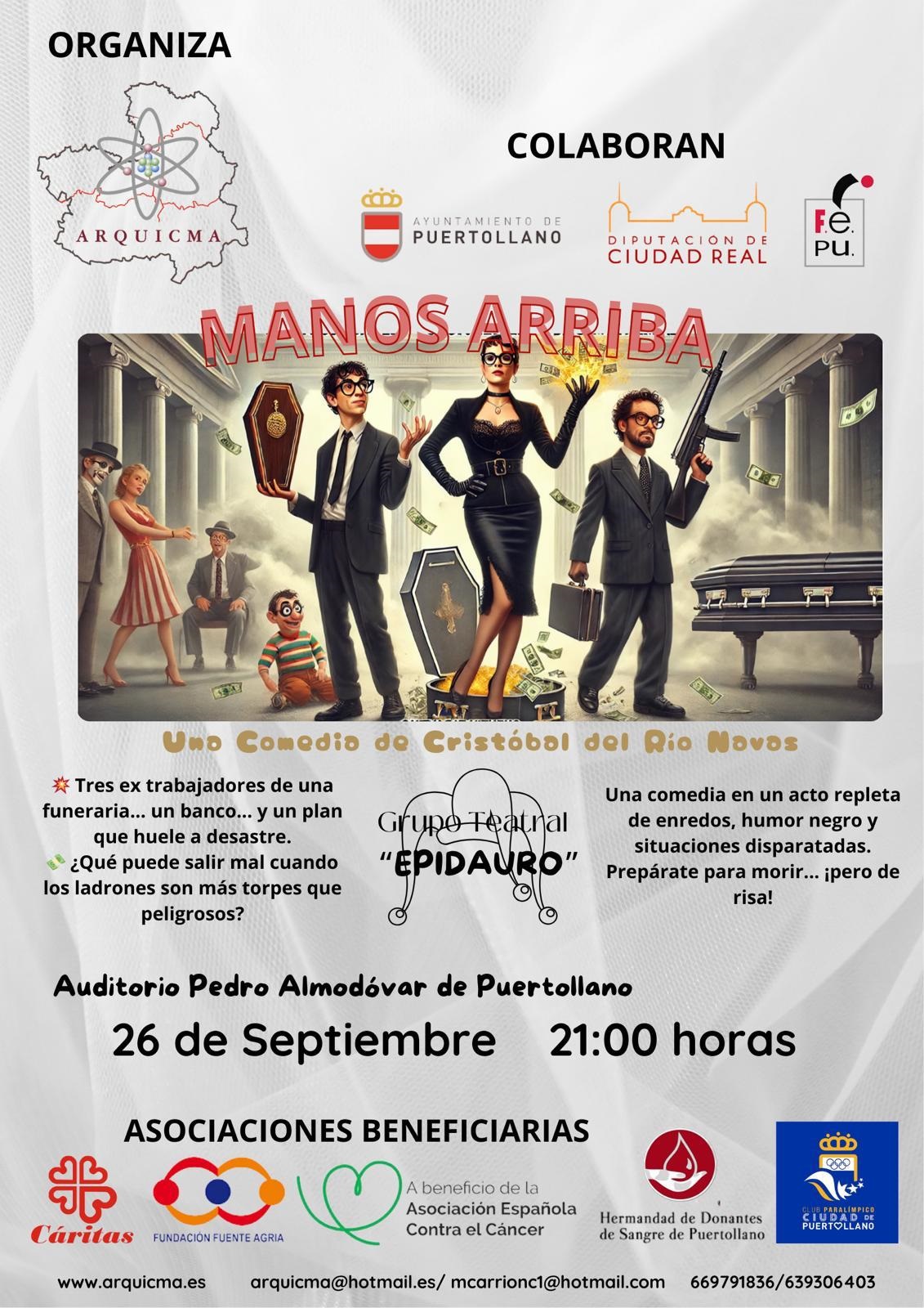 "Arquicma" Acoge la Representación Benéfica de "Epidauro" con la Obra "Manos Arriba" en Apoyo a Cinco Colectivos Solidarios 2 "Arquicma" Acoge la Representación Benéfica de "Epidauro" con la Obra "Manos Arriba" en Apoyo a Cinco Colectivos Solidarios 2
