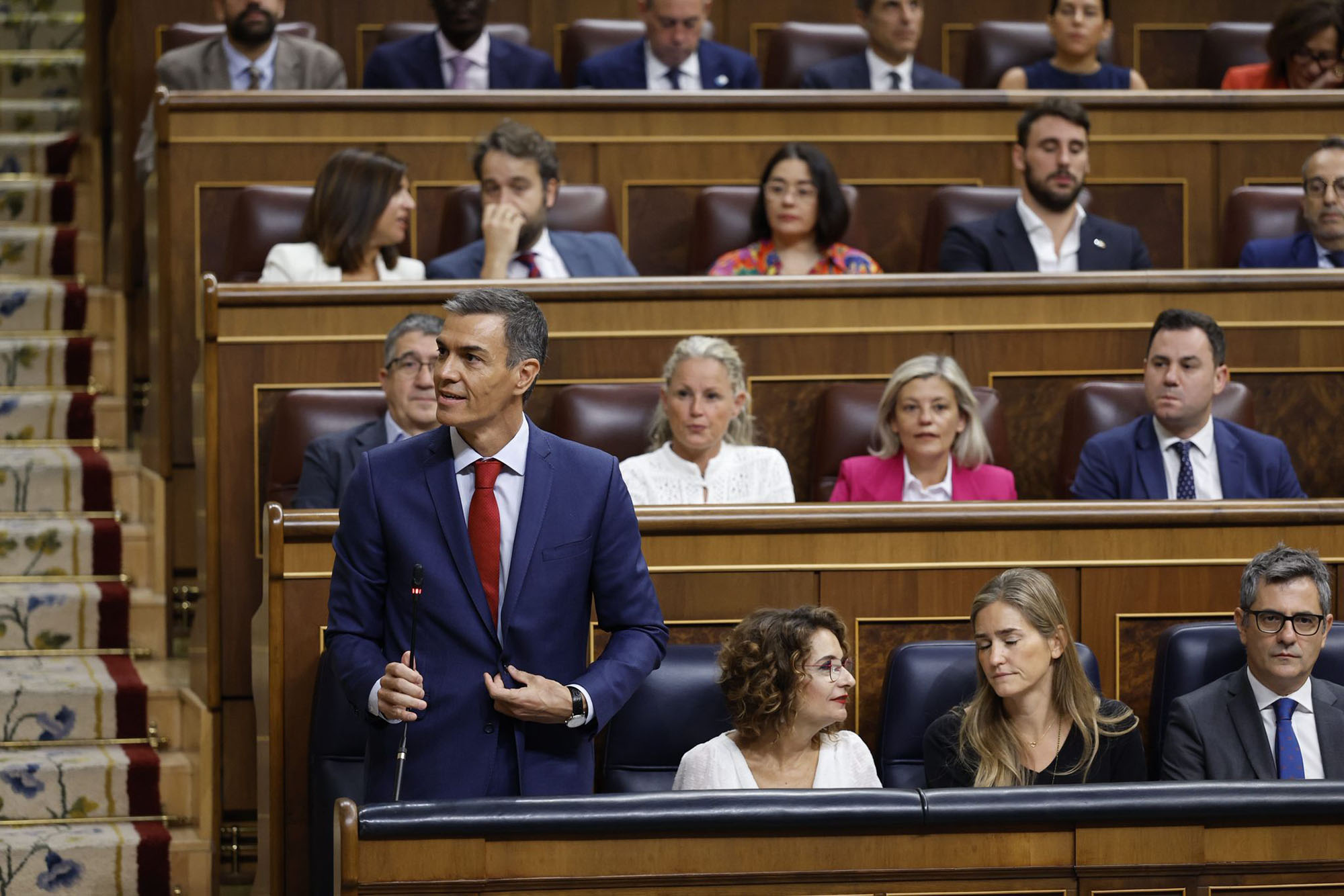 El presidente del Gobierno durante la sesión de control