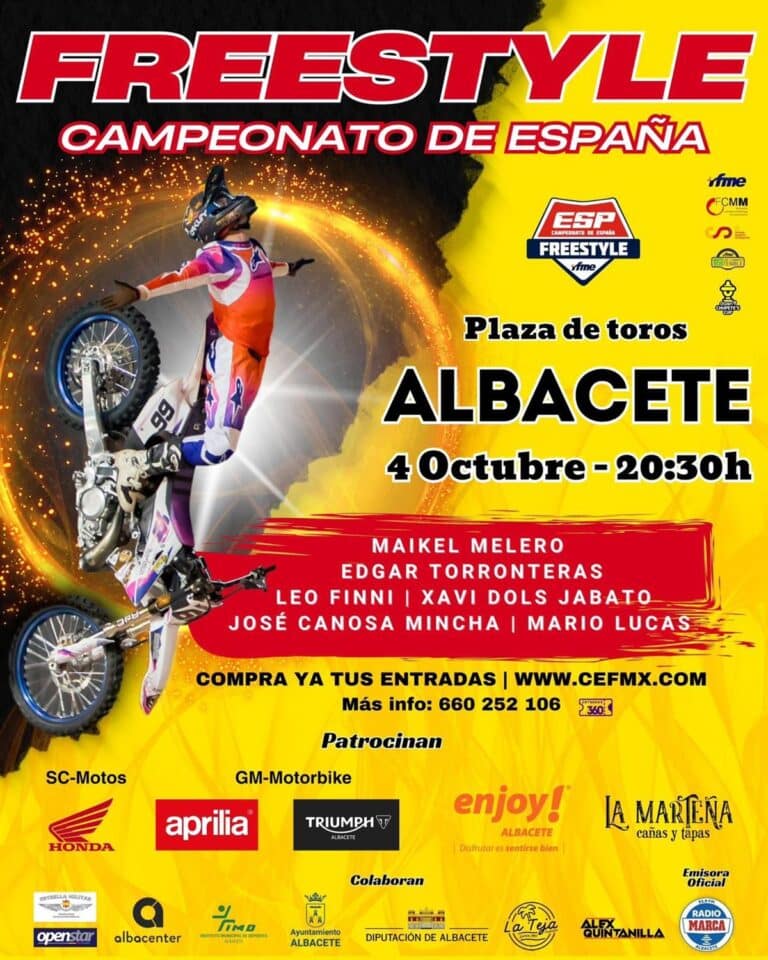 Albacete acogerá este sábado el Freestyle Motocross con Edgar Torronteras, Mario Lucas o Leo Finni