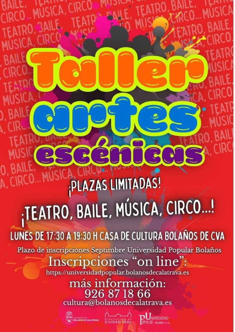 Las inscripciones para el Taller de Artes Escénicas de Bolaños de Calatrava estarán abiertas a finales de este mes
