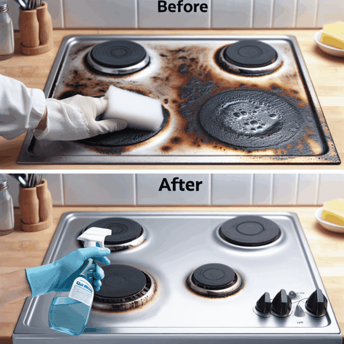 este es el truco (casi) mágico para limpiar la vitro quemada de la cocina
