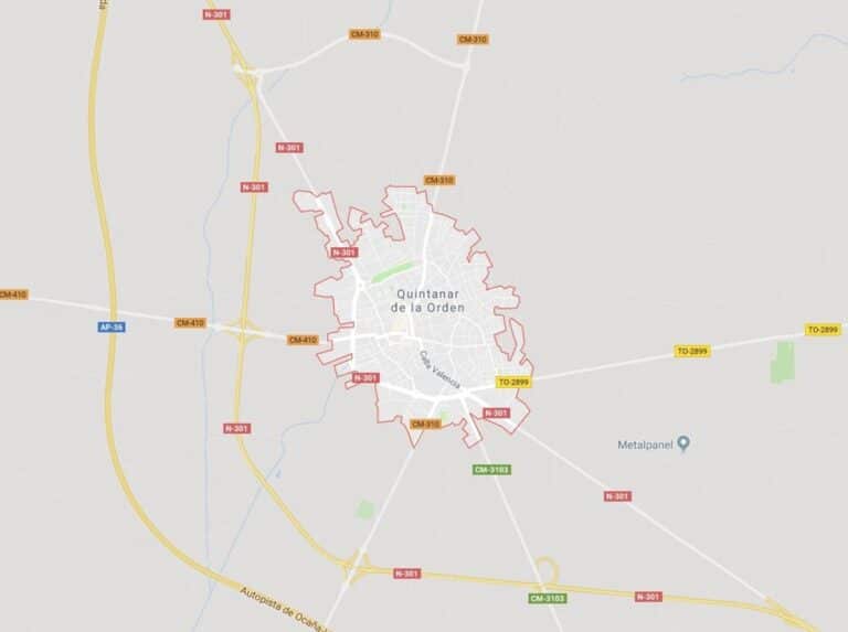 Extinguido el incendio originado en un taller de Quintanar de la Orden y extendido a una nave de maderas