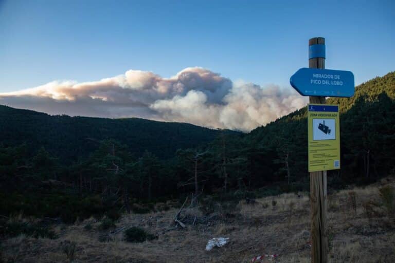 63 medios, 23 de ellos aéreos, trabajan en el incendio de Peñalba que supera ya las 2.800 hectáreas calcinadas