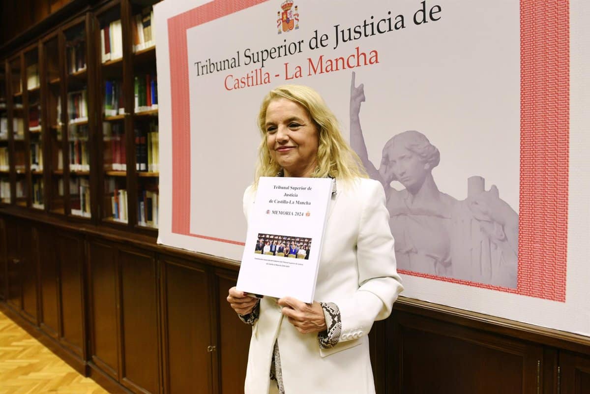 VÍDEO: La presidenta del TSJCLM achaca el aumento del 8,7% de los casos judiciales pendientes a la falta de jueces