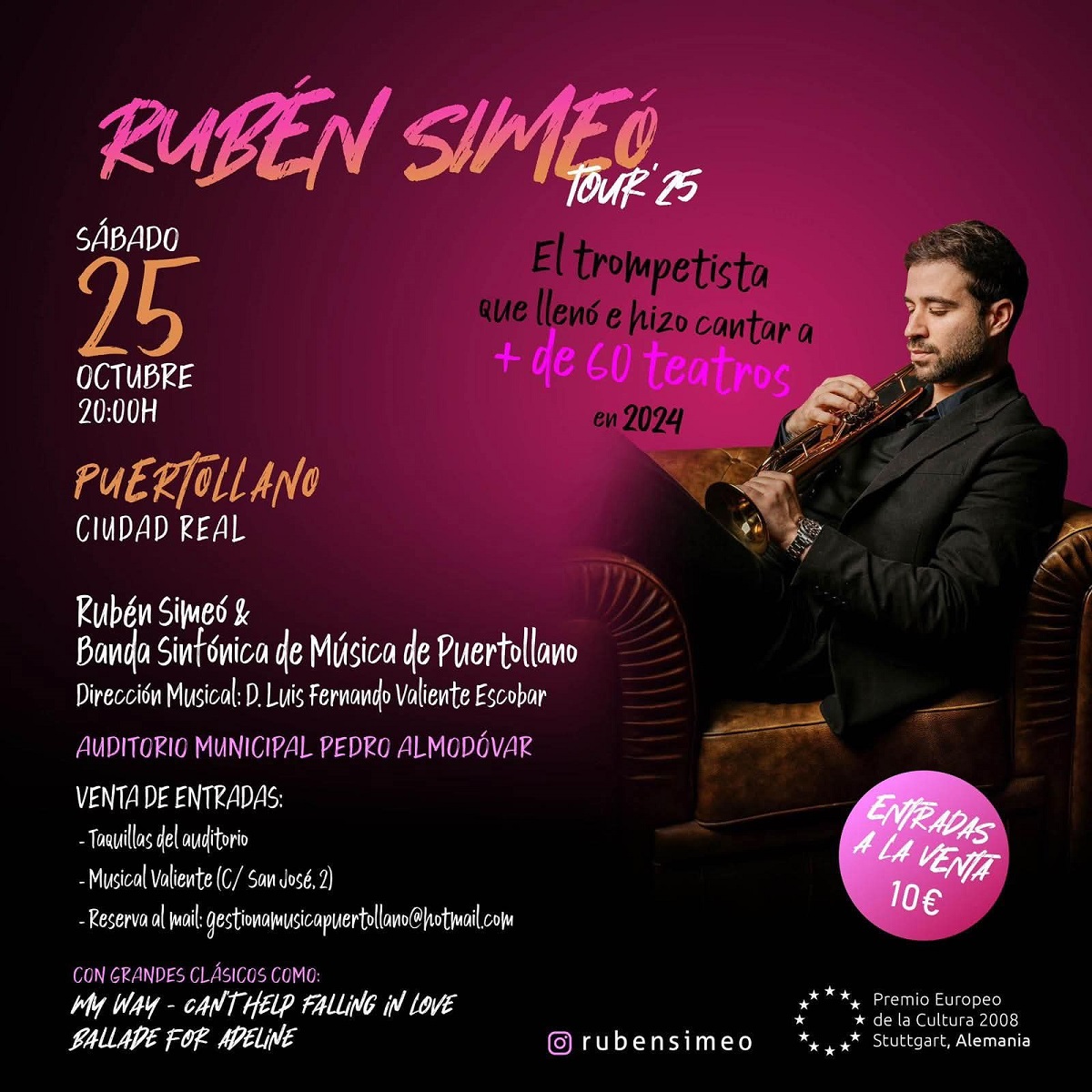 Rubén Simeó, trompetista de renombre, se une a la Banda Sinfónica en un esperado concierto 1 Rubén Simeó, trompetista de renombre, se une a la Banda Sinfónica en un esperado concierto 1