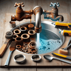 Llave de agua oxidada