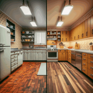 Así se transformó sin obras esta cocina retro de los 60: el cambio es espectacular