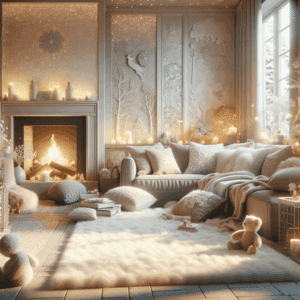 Decoración estilo Gilmore Girls en salón acogedor