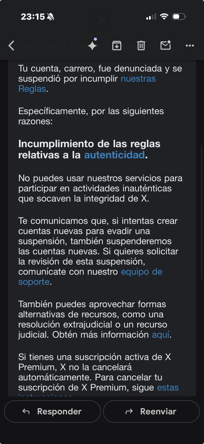X suspende por “inautenticidad” la cuenta del empresario David Carrero (@carrero) 1