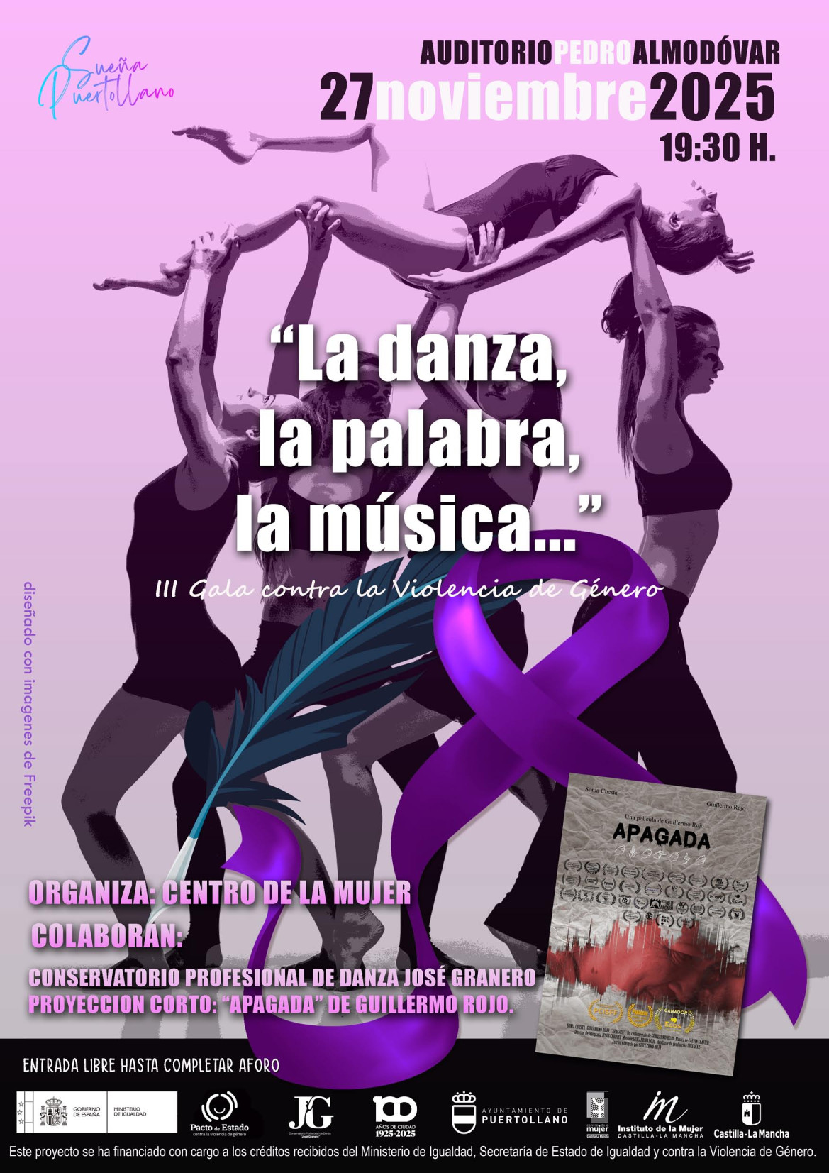 III Gala contra la violencia de género: Presentación de Coreografías del Conservatorio de Danza y el cortometraje 'Apagada' 1 III Gala contra la violencia de género: Presentación de Coreografías del Conservatorio de Danza y el cortometraje 'Apagada' 1