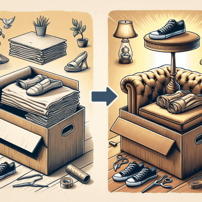 Con una caja de zapatos reutilizada y sábanas viejas, puedes hacer este precioso organizador para tu hogar