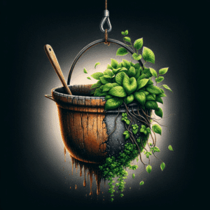 Así se convierte una vieja cacerola en una elegante jardinera para colgar plantas