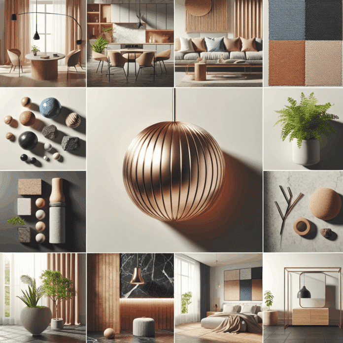 Combinación de texturas en interiores