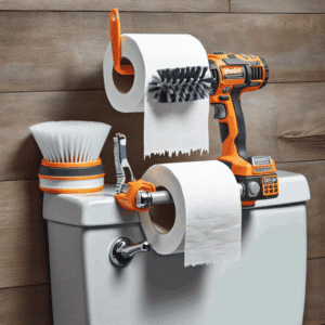 Leroy Merlin rebaja la solución dos en uno, un portarrollos que no necesita taladros e incluye la escobilla del baño