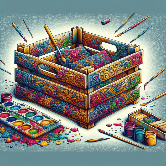 Pintar huacal de madera