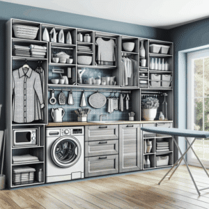 Cómo integrar zona de lavado y planchado en la cocina, pero de forma secreta