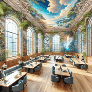 Interiores con paisajes: murales y papel pintado