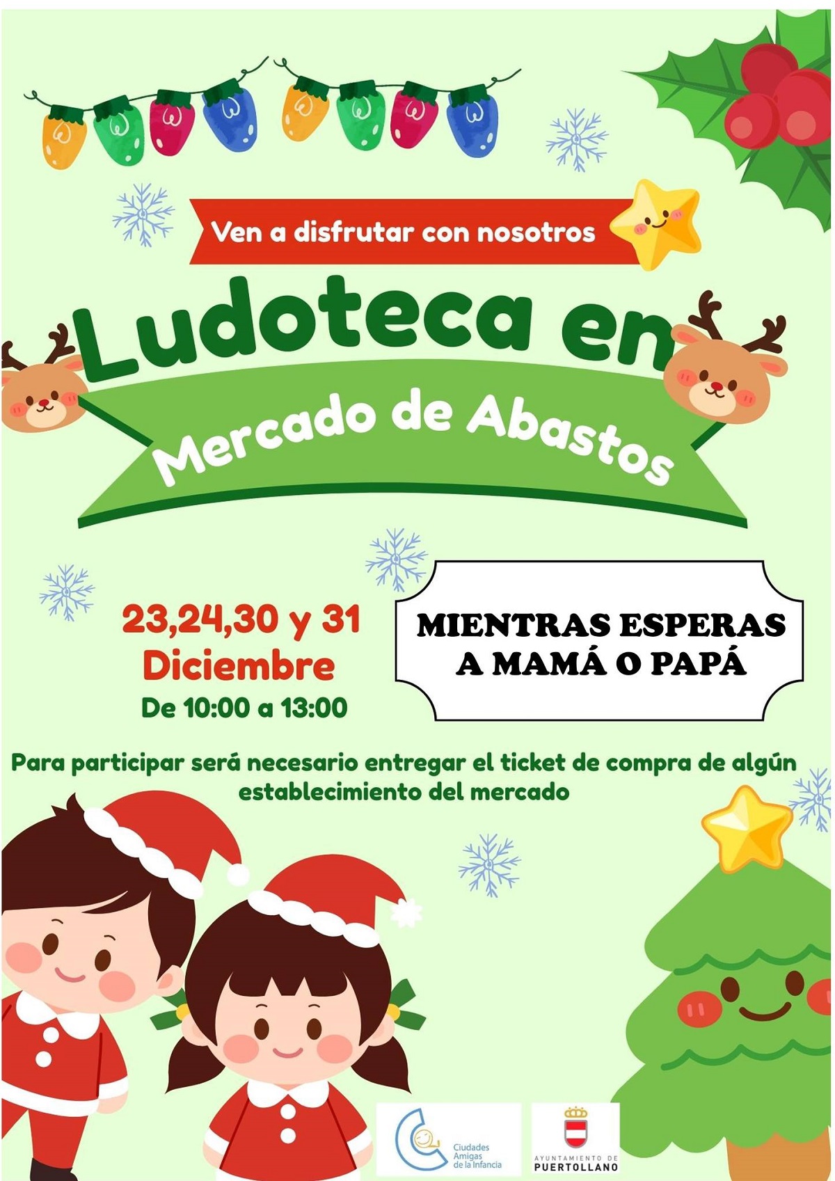 Festividades Navideñas de Juventud e Infancia: Disfruta de Talleres Creativos, Aventuras en Dracolandia, Viajes en Tren Turístico y Entretenimiento con Cine, Videojuegos y Teatro Callejero 1 Cartel de Actividades