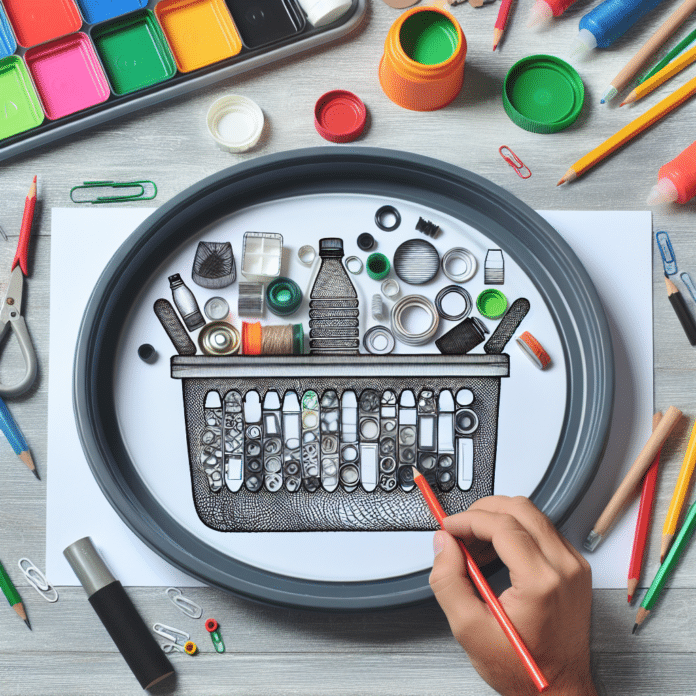 Este proyecto DIY transforma la tapa de un envase de plástico en un organizador muy práctico para casa