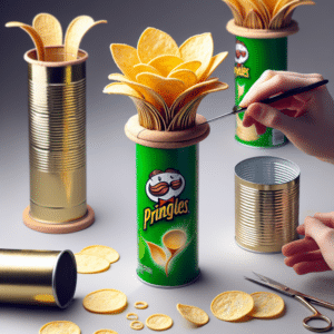 No lo sabía, pero si reutilizas el bote de patatas Pringles, puedes hacer este precioso jarrón como decoración del hogar
