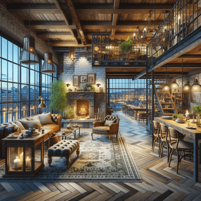 el exclusivo piso de Chenoa en Madrid, ladrillo visto, decoración rústica y un elegante chester rojo