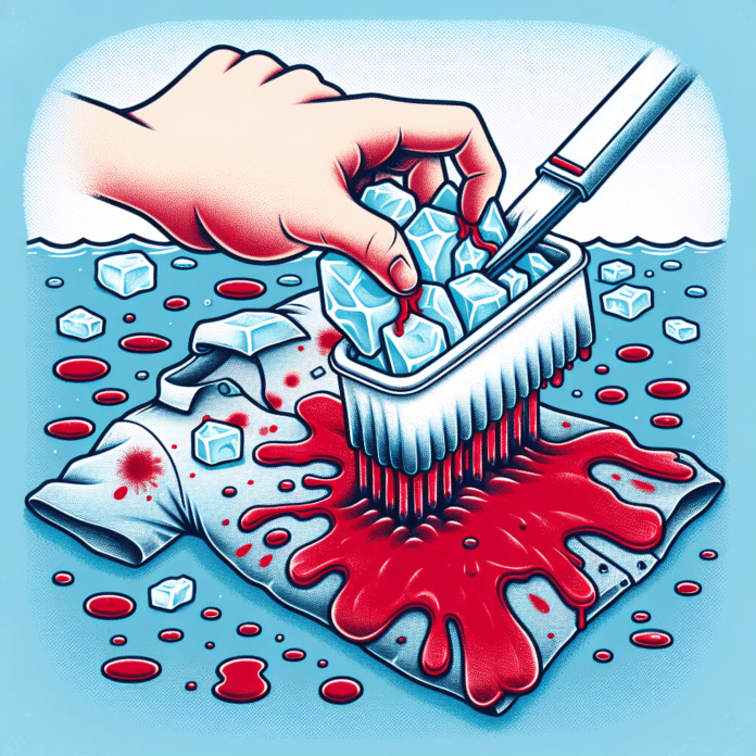 "Con un hielo y agua muy fría puedes eliminar las manchas de sangre de la ropa, quedan impecables"