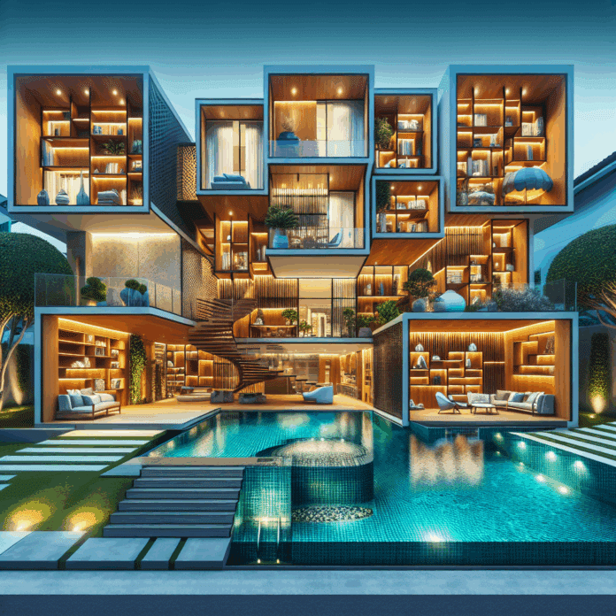 La casa de Marc Márquez en la exclusiva urbanización La Finca de Madrid tiene una piscina de dos alturas y una enorme estantería que impacta por su diseño