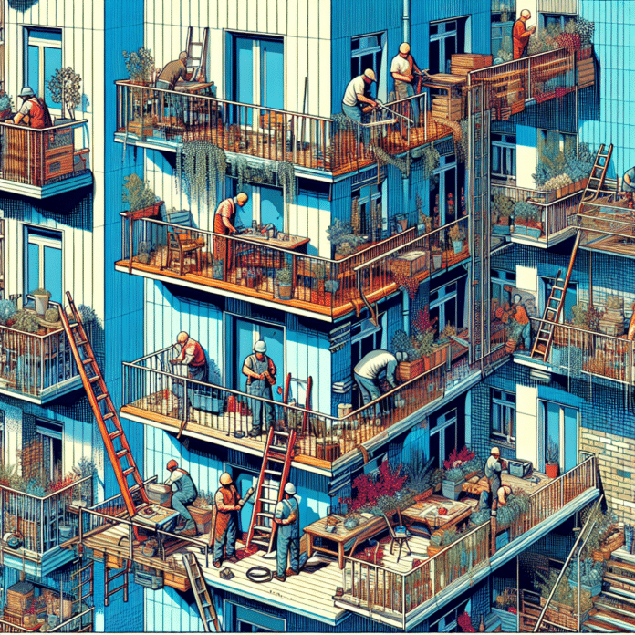 Quién tiene la obligación de reparar las barandillas de balcones y terrazas en una comunidad de vecinos, según la Ley de Propiedad Horizontal