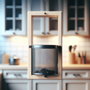 Carrefour tiene un cubo de basura colgante compacto y discreto, ideal para cocinas pequeñas